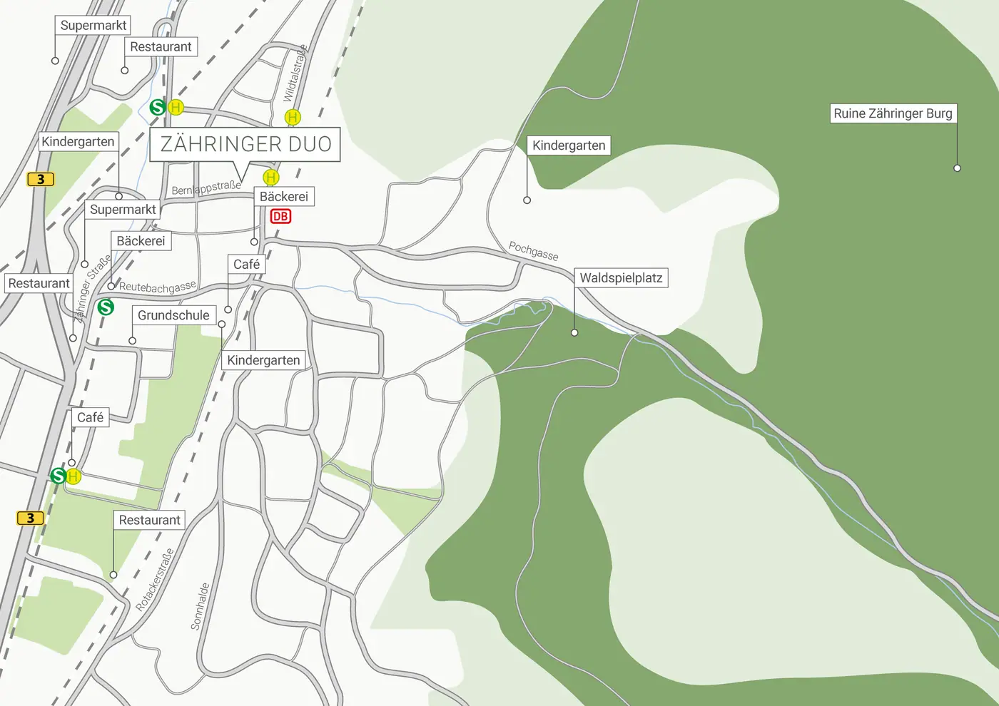 Stadtplan Zähringer Duo