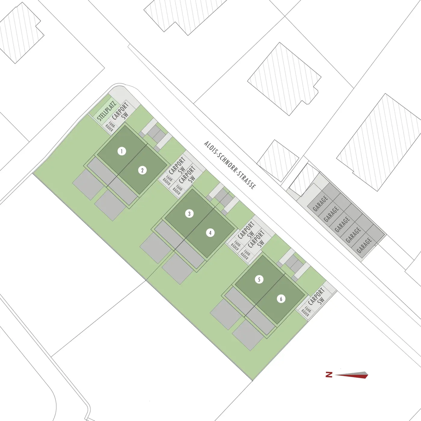 Stadtplan Doppelhäuser Burgblick